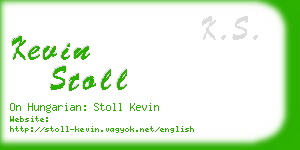 kevin stoll business card